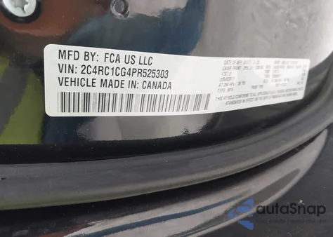 2023 Chrysler Voyager Lx z USA, uszkodzony, nr VIN 2C4RC1CG4PR525303